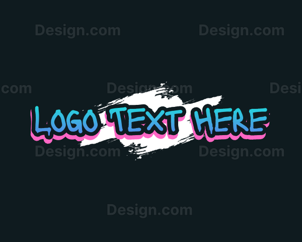 Mural Graffiti Wordmark Logo