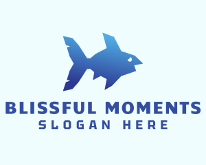 Blue Sea Fish Logo