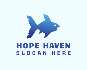 Blue Sea Fish Logo