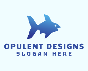 Blue Sea Fish Logo