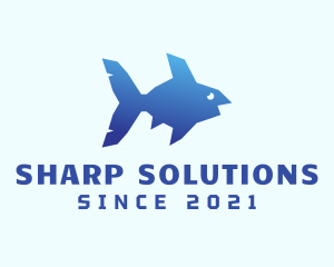 Blue Sea Fish logo design