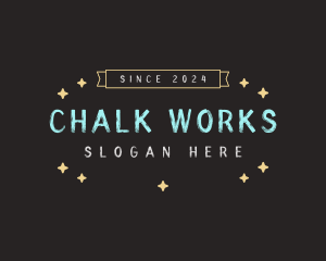 Cute Chalk Sparkles logo design