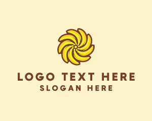 Yellow Banana Sun logo design