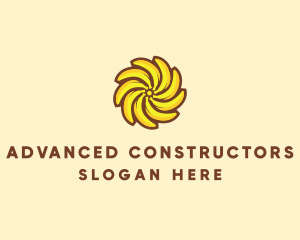 Yellow Banana Sun logo design