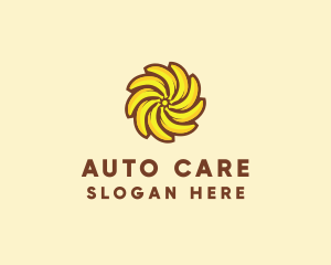 Yellow Banana Sun logo design