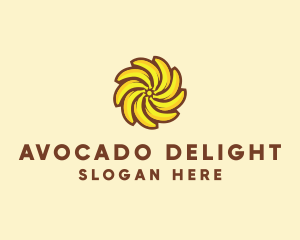 Yellow Banana Sun logo design