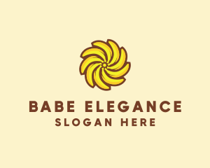 Yellow Banana Sun logo design