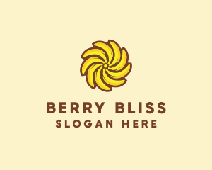 Yellow Banana Sun logo design