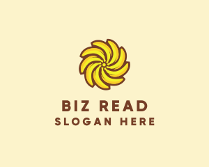 Yellow Banana Sun logo design