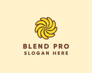 Yellow Banana Sun logo design