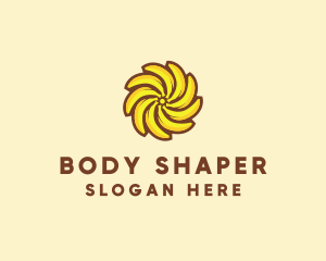 Yellow Banana Sun logo design