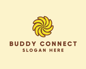 Yellow Banana Sun logo design