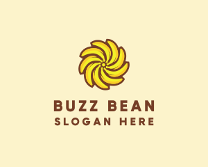 Yellow Banana Sun logo design