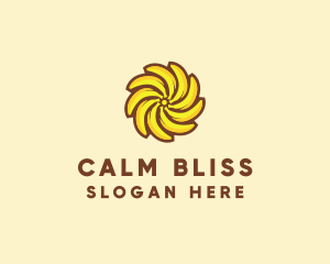 Yellow Banana Sun logo design