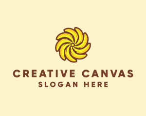 Yellow Banana Sun logo design