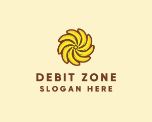 Yellow Banana Sun logo design