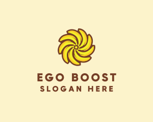 Yellow Banana Sun logo design