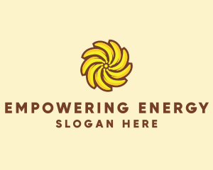 Yellow Banana Sun logo design