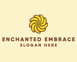 Yellow Banana Sun logo design