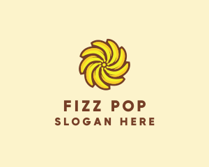 Yellow Banana Sun logo design