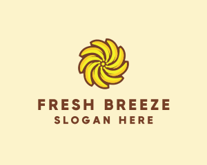 Yellow Banana Sun logo design