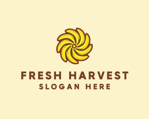 Yellow Banana Sun logo design