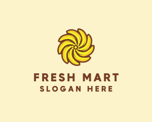 Yellow Banana Sun logo design