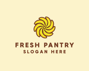 Yellow Banana Sun logo design