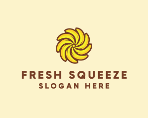 Yellow Banana Sun logo design