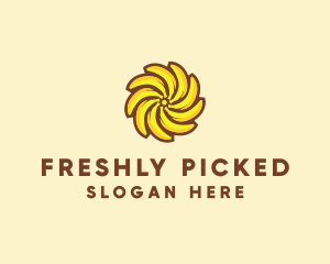 Yellow Banana Sun logo design