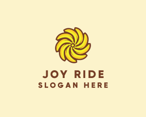 Yellow Banana Sun logo design