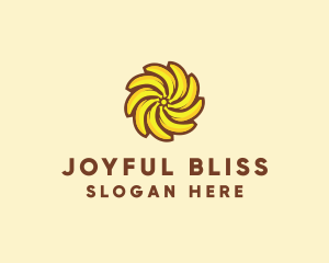 Yellow Banana Sun logo design