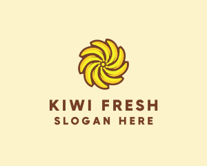 Yellow Banana Sun logo design