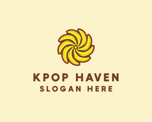 Yellow Banana Sun logo design