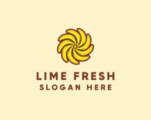 Yellow Banana Sun logo design