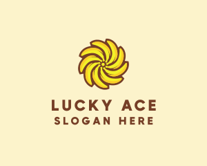 Yellow Banana Sun logo design