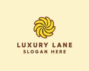 Yellow Banana Sun logo design