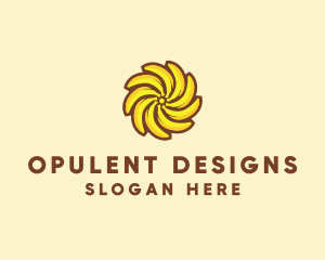 Yellow Banana Sun logo design