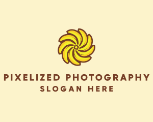 Yellow Banana Sun logo design