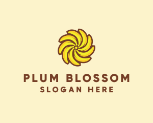 Yellow Banana Sun logo design