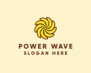 Yellow Banana Sun logo design