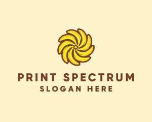 Yellow Banana Sun logo design