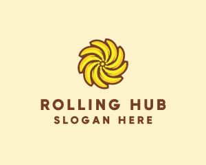 Yellow Banana Sun logo design