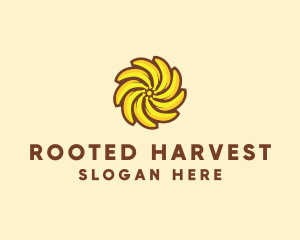 Yellow Banana Sun logo design