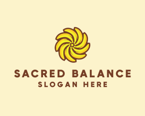 Yellow Banana Sun logo design