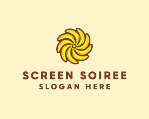 Yellow Banana Sun logo design