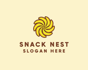 Yellow Banana Sun logo design