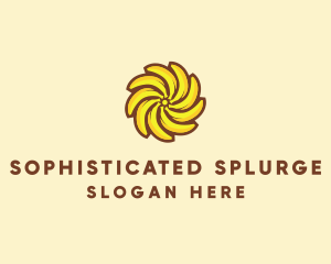 Yellow Banana Sun logo design