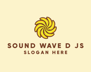 Yellow Banana Sun logo design