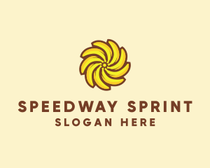 Yellow Banana Sun logo design